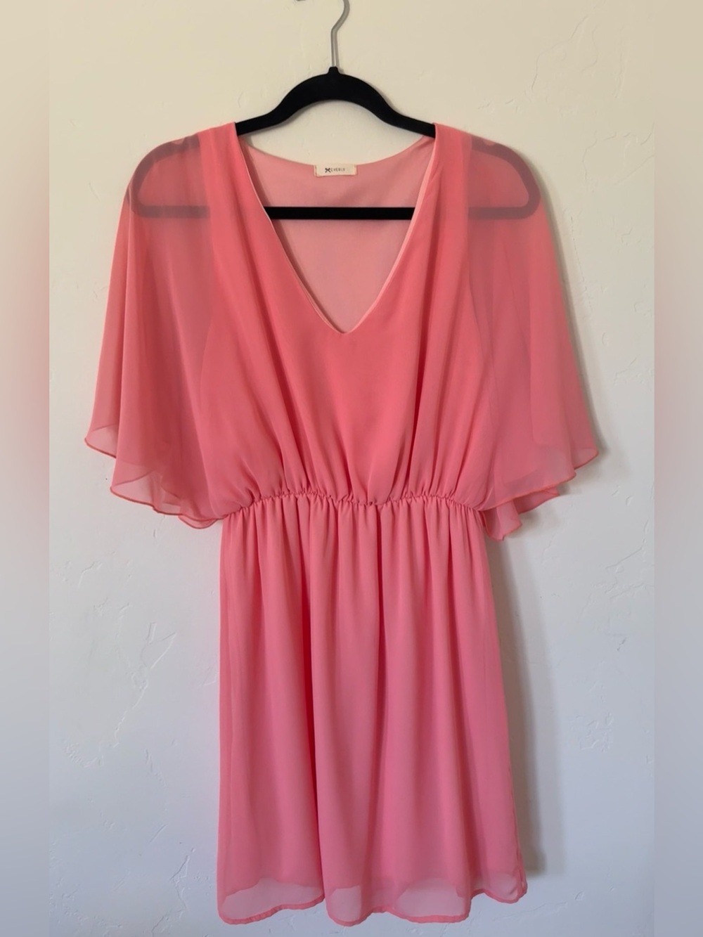 Everly Pink Chiffon Mini Dress
